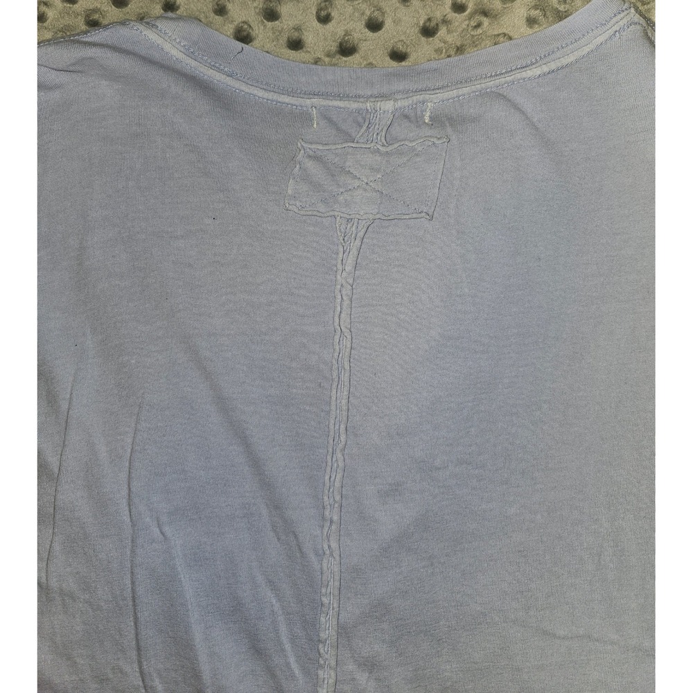 We The Free Free People Womens Oversized T-Shirt Lavender/Light Blue Crew Neck - Picture 7 of 11